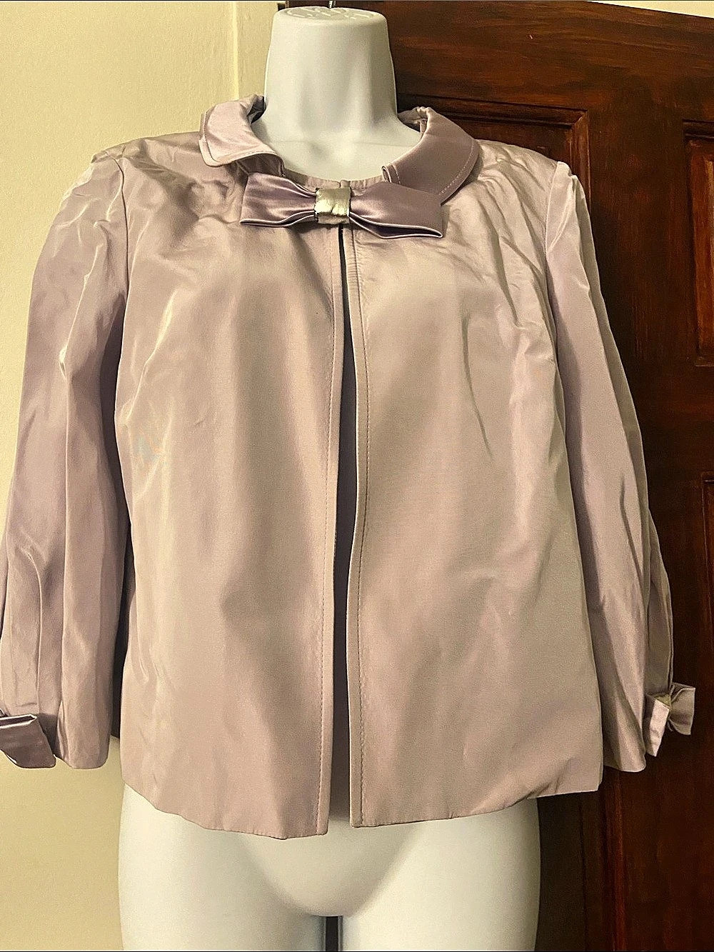 Pale Lilac Bow Front Jacket Like New